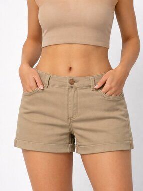 Jacqueline de Yong khaki beige tan shorts size M